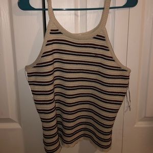 Striped cropped tank